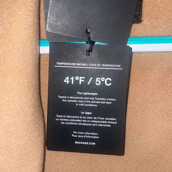 Medium size Tan Mackage trench winter coat - Picture 8 of 12